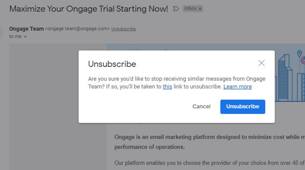 Embrace the unsubscribe