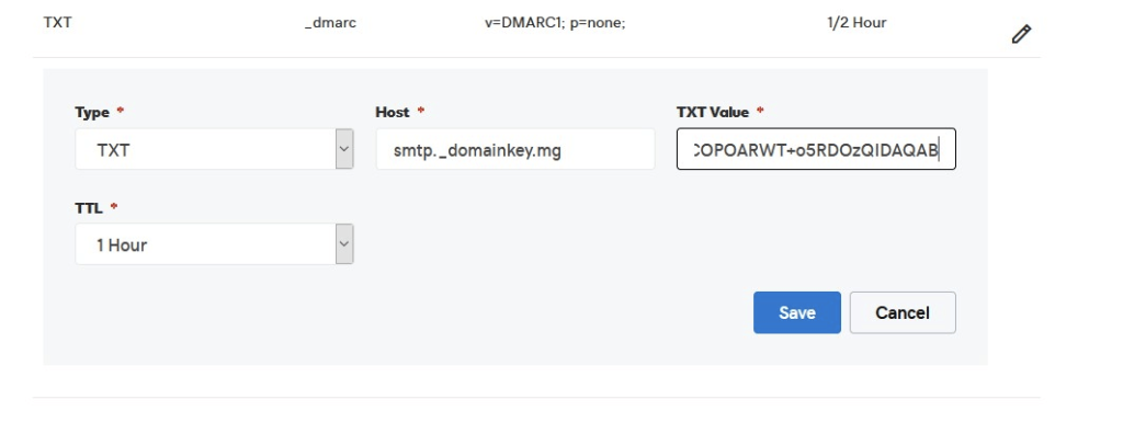 Adding DKIM to GoDaddy
