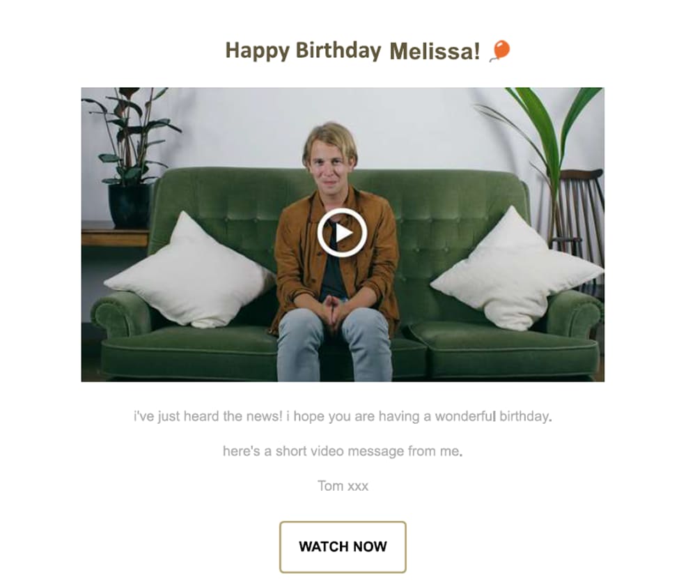 Send emails on birthday for a personalized touch
