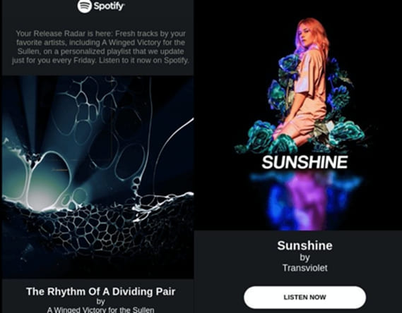 Spotify is a leader when it comes to email personalization