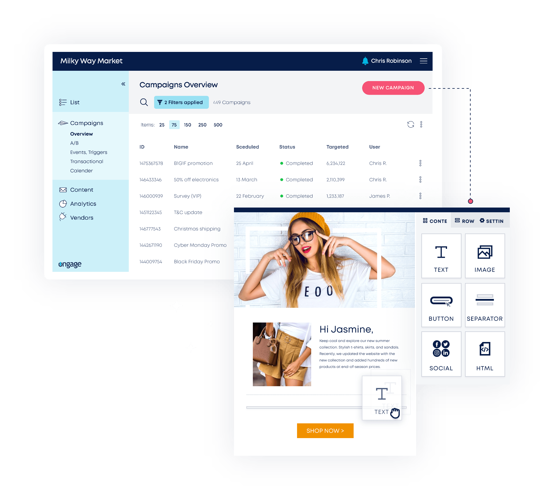 Intuitive campaign management product
